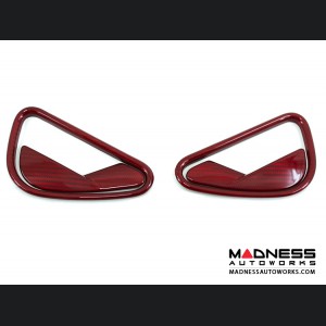 Alfa Romeo 4C Interior Door Handle Set - Carbon Fiber - Red Candy